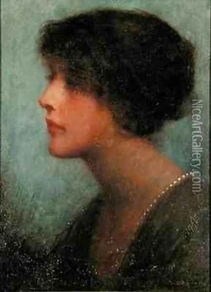 Portrait of a Lady Oil Painting - Thomas W. Derring