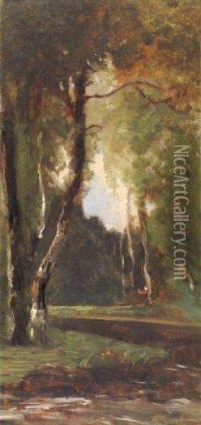 Ruisseau Dans Le Parc Oil Painting - Charles Leroux