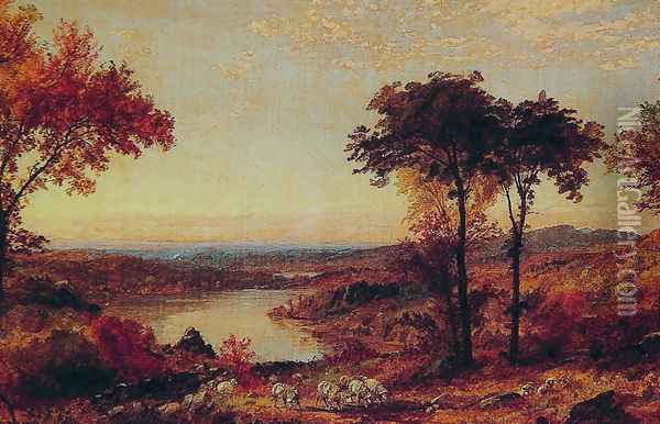 Wyoming Valley, Pennsylvania I Oil Painting - Jasper Francis Cropsey