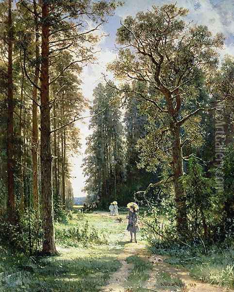 The Path through the Woods, 1880 Oil Painting - Ivan Shishkin