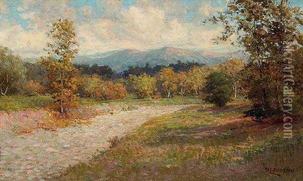 In The Foothills In Fall Oil Painting - William Lee Judson