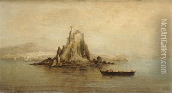 Barque Sur Le Detroit De Messine Oil Painting - Ferdinand Bonheur