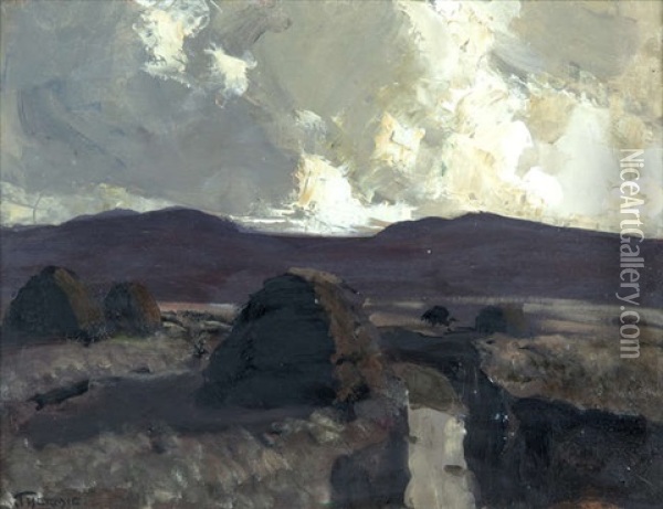Bogland, West Of Ireland Oil Painting - James Humbert Craig