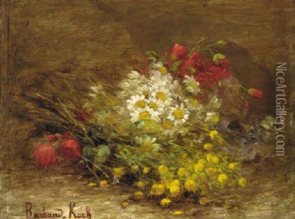 An Array Of Meadow Flowers Oil Painting - Marthe Elizabeth Barbaud-Kock