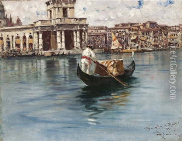 Venedig, Canal Grande Oil Painting - Francesco Mancini
