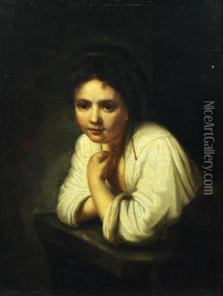 Jeune Fille A Sa Fenetre Oil Painting - Rembrandt Van Rijn