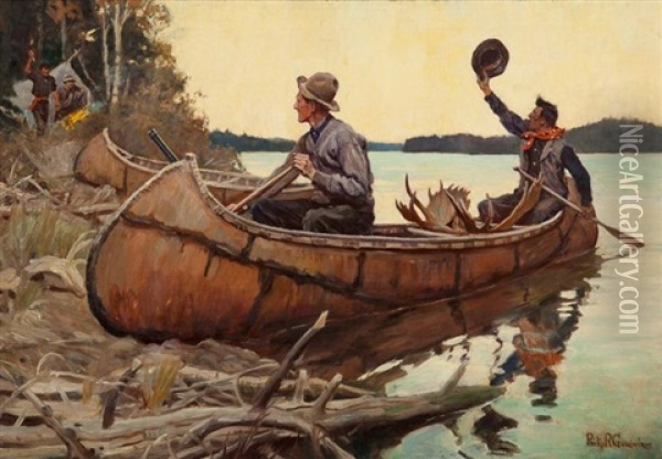 October Hunting Oil Painting - Philip Russell Goodwin