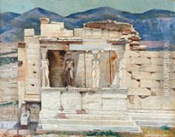 View From Akropolis Oil Painting - Sophie Holten