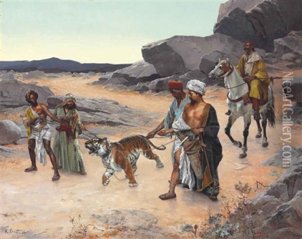 Return From The Tiger Hunt Oil Painting - Rudolf Ernst