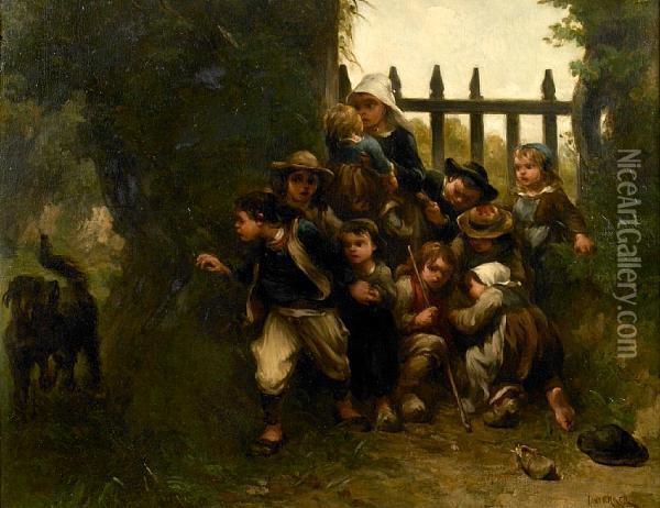 The Surprise Oil Painting - Theophile-Emmanuel Duverger