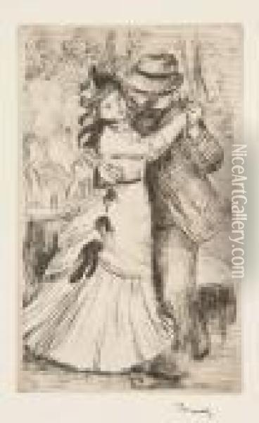 La Danse A La Campagne, 2 Ieme Planche (delteil 2) Oil Painting - Pierre Auguste Renoir