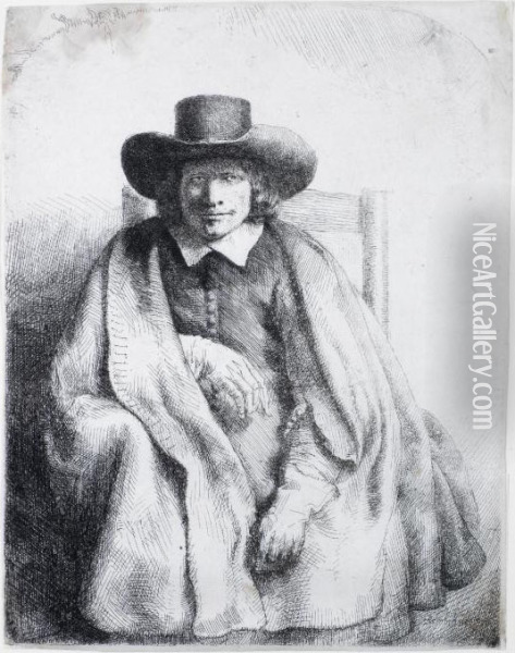 Clement De Jonghe, Printseller Oil Painting - Rembrandt Van Rijn