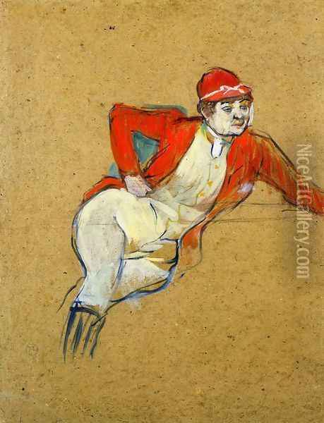 La Macarona in Riding Habit Oil Painting - Henri De Toulouse-Lautrec