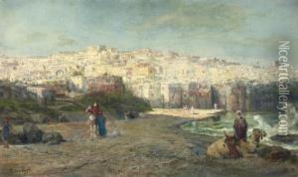 Jaffa Oil Painting - Pierre-Henri-Theodore Tetar van Elven
