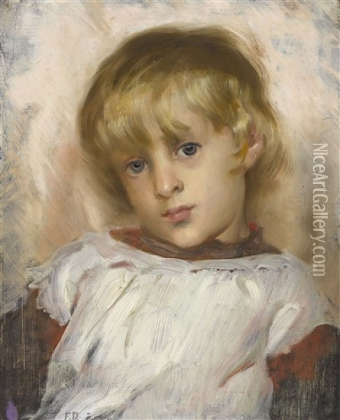 Portrait D'h. Dufaux Oil Painting - Frederic Dufaux