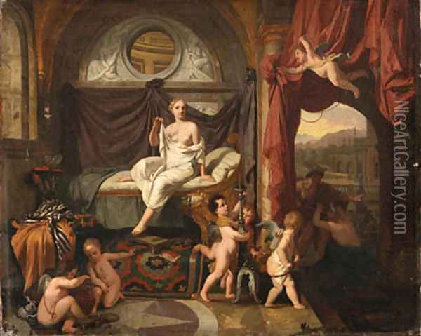 Mercury, Herse and Aglauros Oil Painting - Gerard de Lairesse