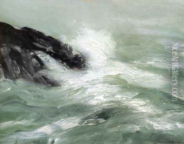 Marine Storm Sea Oil Painting - Robert Henri