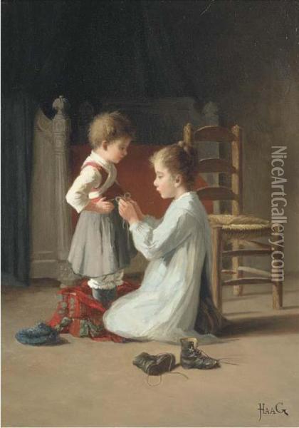 A Helping Hand Oil Painting - Jean-Paul Haag