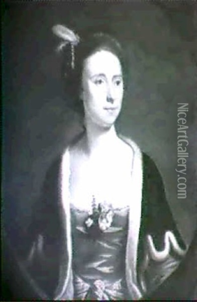 Portrait Of Mrs. Mossman Of Alkington Hall, Shropshire Oil Painting - Allan Ramsay