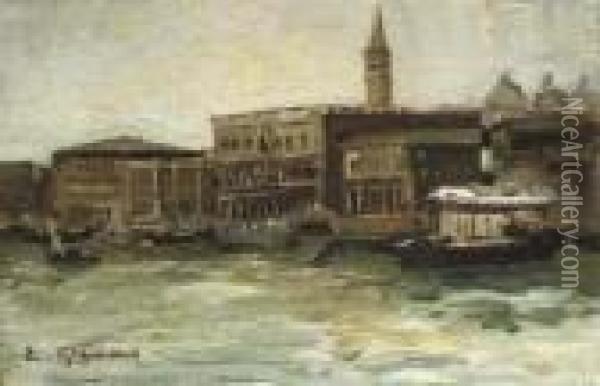 Venezia Oil Painting - Eugenio Gignous