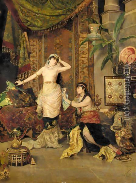 La Couture Orientaliste Oil Painting - W. Etienne
