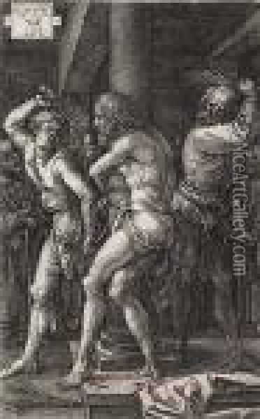 The Flagellation<</b> Oil Painting - Albrecht Durer