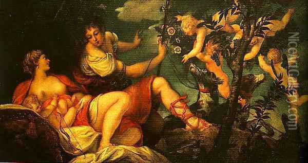 Diana and Endymion Oil Painting - Jacopo Tintoretto (Robusti)