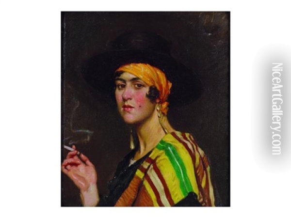 The Gypsy Oil Painting - Lindsay Bernard Hall