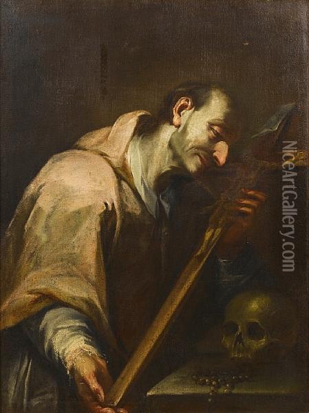 Saint Charles Borromeo Oil Painting - Pietro Antonio Magatti
