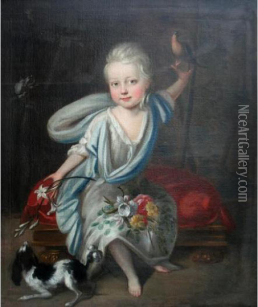 Portrait Of A Child Oil Painting - Robert Byng