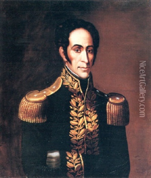 Simon Bolivar Oil Painting - Antonio Salas