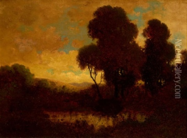 Evening Landscape Oil Painting - William Keith