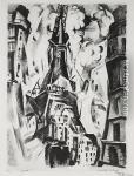 La Tour Oil Painting - Robert Delaunay