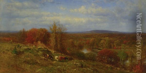 Autumn Landscape Oil Painting - James McDougal Hart