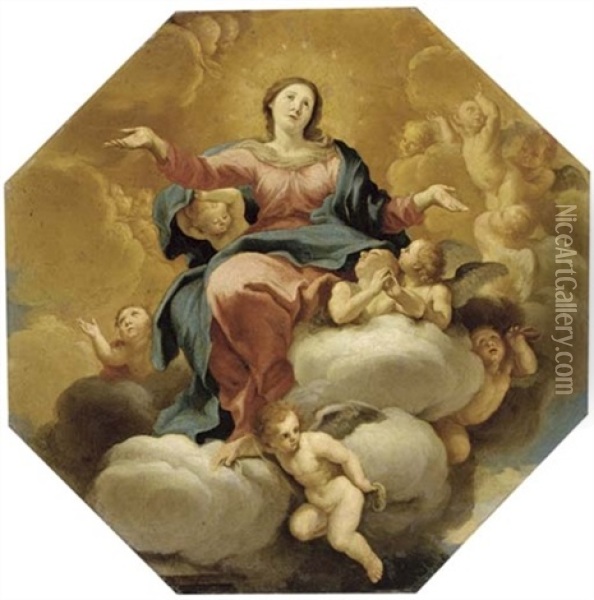 The Assumption Of The Virgin Oil Painting - Niccolo Ricciolini