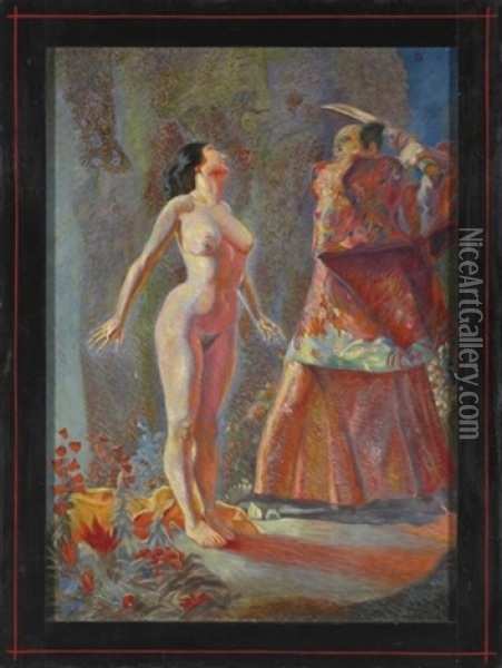 Sunde Der Frau Oil Painting - Ludwig Von Hofmann