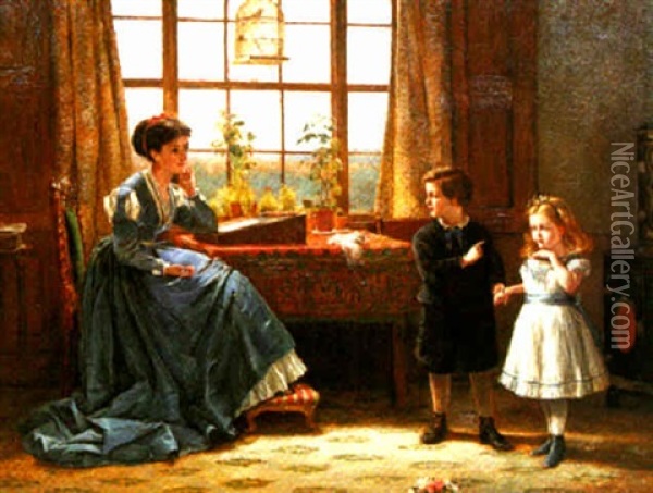 The Introduction Oil Painting - George Goodwin Kilburne