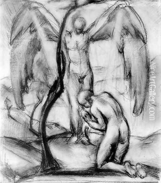 Revelation sketch c. 1923 Oil Painting - Erzsebet Korb