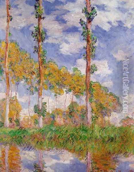Three Trees In Summer Oil Painting - Claude Oscar Monet