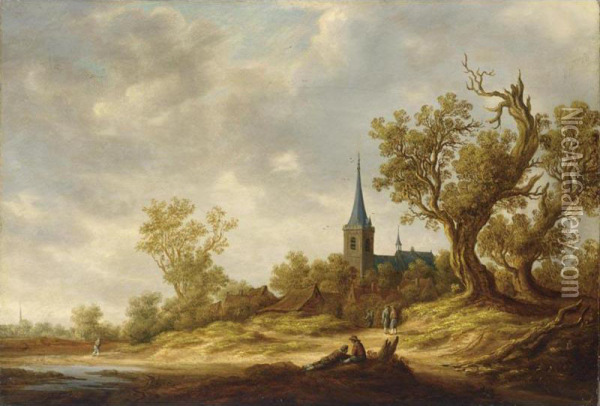 Leiden Oil Painting - Jan I De Vos