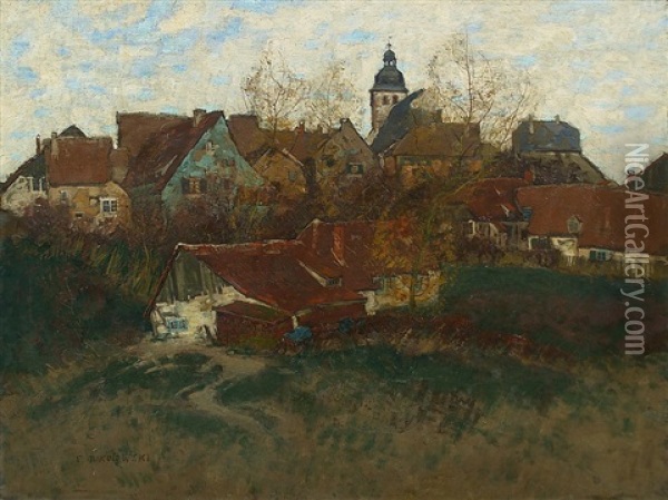 Eifelstadtchen Oil Painting - Erich Nikutowski