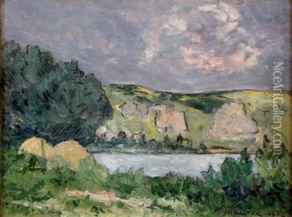 Bord De Riviere Oil Painting - Maxime Maufra