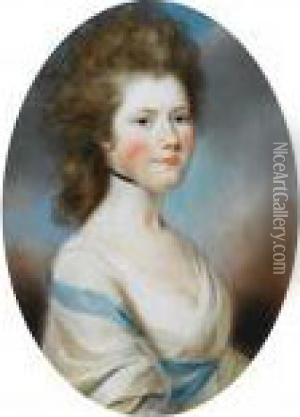 Portrait Of Lady Frances Turnour Oil Painting - John Russell