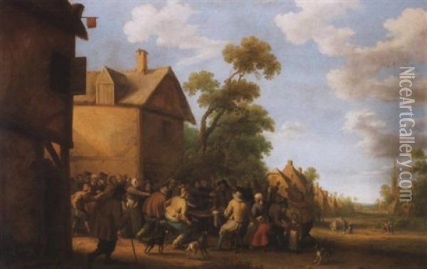 Civakodo Parasztok, 1641 (scene) Oil Painting - Joost Cornelisz. Droochsloot