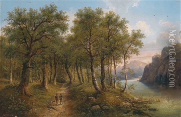 Waldlandschaft In Der Steiermark Rs. Betitelt Oil Painting - Eduard Boehm