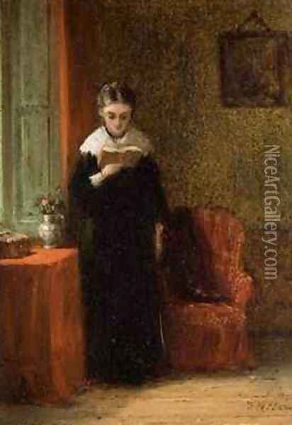 Pleasant Pages Oil Painting - Frederick Daniel Hardy