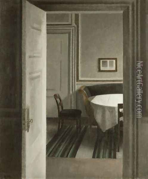 Interior, Strandgade 30 Oil Painting - Vilhelm Hammershoi