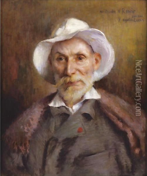 Portrait De Renoir Oil Painting - Felix Hippolyte-Lucas