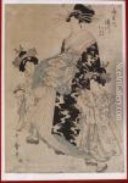 Japan Oil Painting - Kitagawa Utamaro