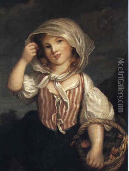 The Belle Of The Village Oil Painting - James (Thomas J.) Northcote